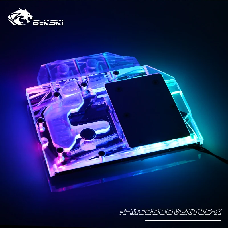 

BYKSKI Water Block use for MSI GeForce RTX2060 VENTUS XS / Full Cover Graphics Card Radiator Copper Block / RGB Light AURA