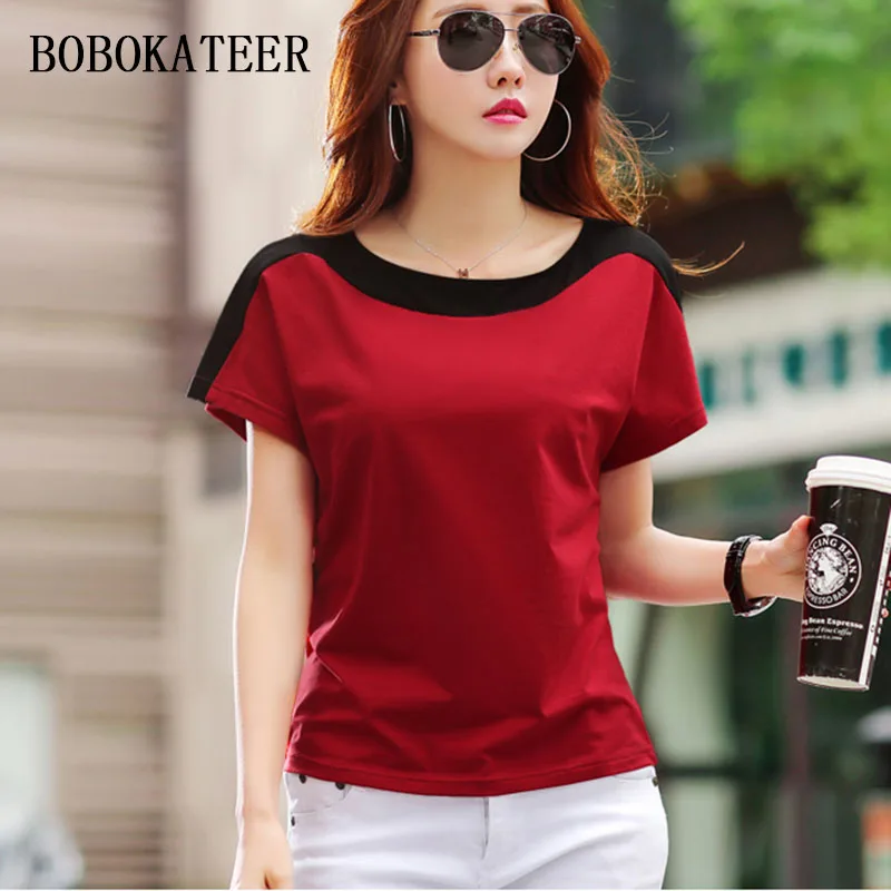 BOBOKATEER camiseta mujer camiseta verano tops para mujer 2018 camisetas divertidas algodón sexy camiseta camisetas mujer