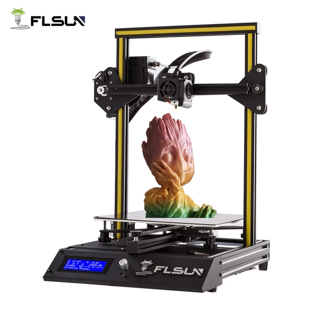 Cheap New User 3D Printer Flsun-F4 Large Printing Area 240*240*260mm Fast Assembly Metal Frame Heat Bed One Roll Filament Open Source