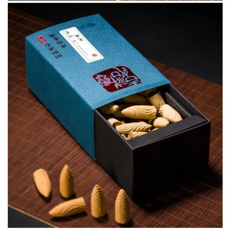 

45pcs/Box Indian Incense Natural Fragrance Reflux Tower Incense Smoke Incense Cones Reflux Tower Backflow Sandalwood Bullet
