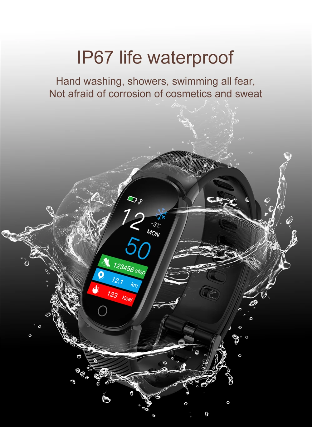QW16 Smart Bracelet Men Women Heart Rate Monitor Waterproof Fitness Tracker Bluetooth Sport Watch Wristband For Android IOS