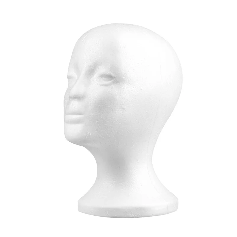 

Hat Glasses Display Foam Mannequin Head Model Female Styrofoam Foam Mannequin Manikin Head Model Hat Wig Display Stand Rack