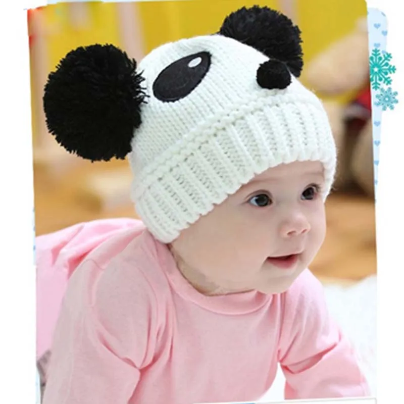 

Cartoon Cute Newborn Hats Baby Boy Girl Windproof Warm Cap Cotton Knitted Infant Hats China Panda Style Lovely Caps for Nuisex