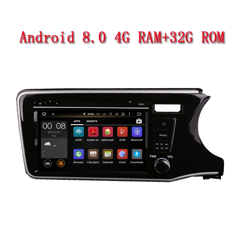 

Octa core android 8.0 car audio player for honda city right 2014-2016 with gps navigation audio stereo wifi mirror link USB AUX