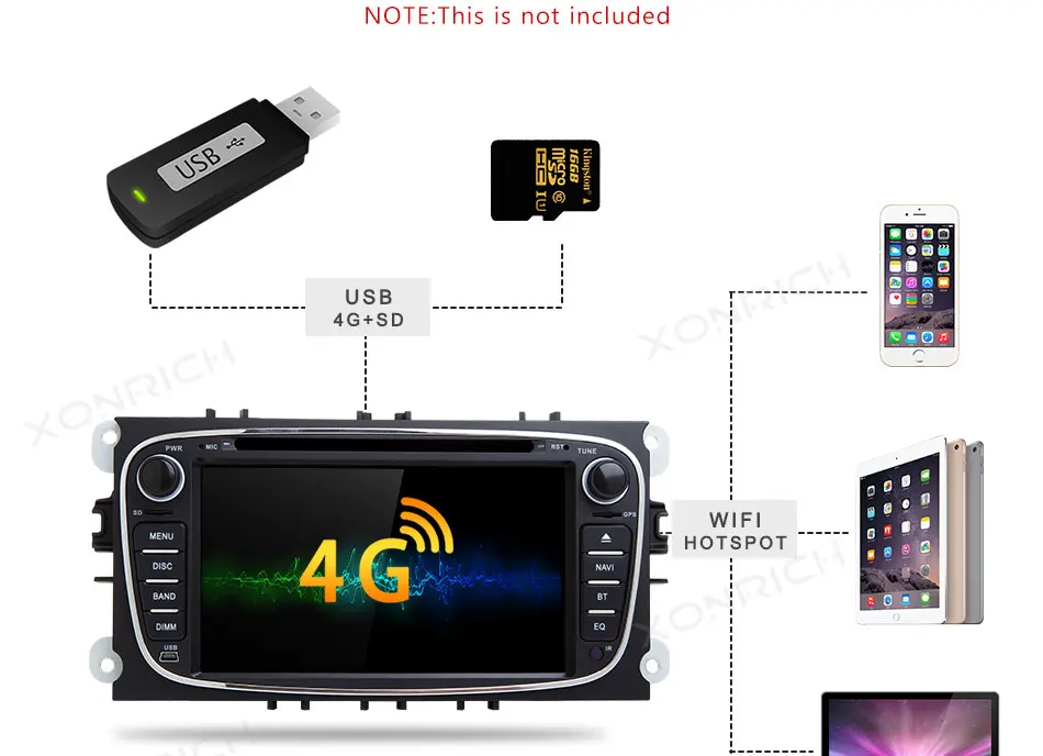 Авторадио 2 Din Android 8,1 автомобильный dvd-плеер для Ford Focus 2 3S-Max C-Max Mondeo 4 Galaxy Kuga 2008-2010 gps навигация головное устройство