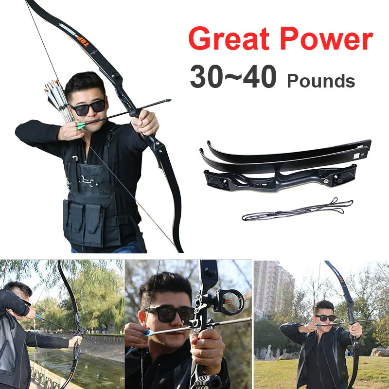 

Hunting Bow Recurve Bow Hunting Training The Bow Bow Arrow 30/35/40pounds Aluminum Alloy Professional Durable Hard Shooting
