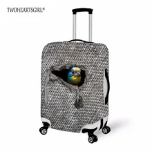 

TWOHEARTSGIRL Gray Printed Animal Birds Travel Suitcase Cover Elastic Waterproof Protective Dust Cover Suit for 18-32 inch Case