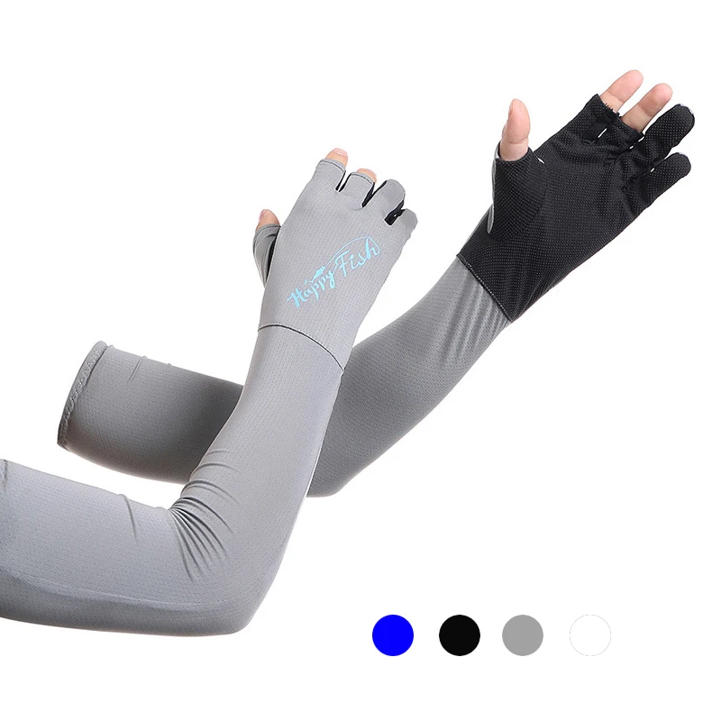

Ice Cool Sunscreen Arm Sleeve Cycling Gloves Fishing Arm Warmers Sun Protection Driving Arm Sleeves Cuff Anti-UV Climbing Gloves