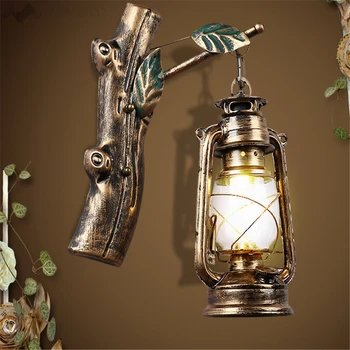 

Vintage Wall Lamp Retro Iron Wall Light Loft Indoor Lighting Bedside Fixtures Industrial Style Home Lighting For Reading Room