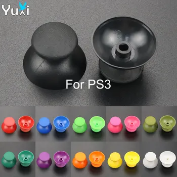 

YuXi 10pcs New Replacement Analog Cap Grips stick Cover case For Sony PlayStation 3 PS3 controller