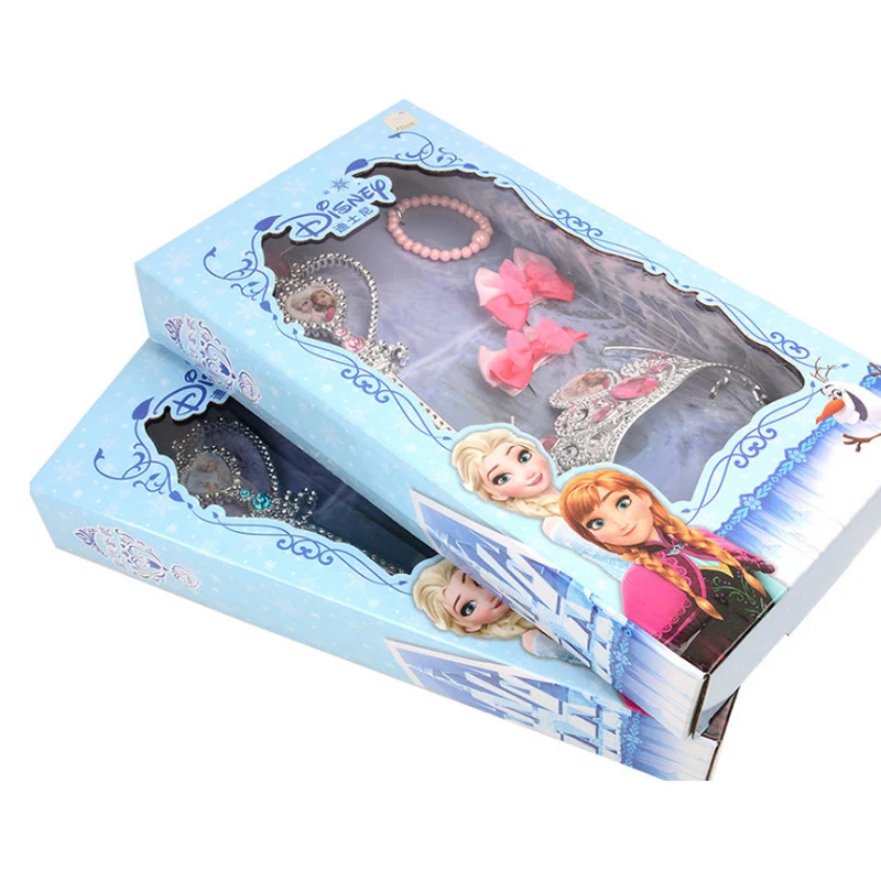 Disney 2018 Children Accessories Frozen Girl Necklace Hair Magic wand Crown Jewelry Hairpin Bracelet Aisha Princess Gift Box Set Disney 2018 Children Accessories Frozen Girl Necklace Hair Magic wand Crown Jewelry Hairpin Bracelet Aisha Princess Gift Box Set