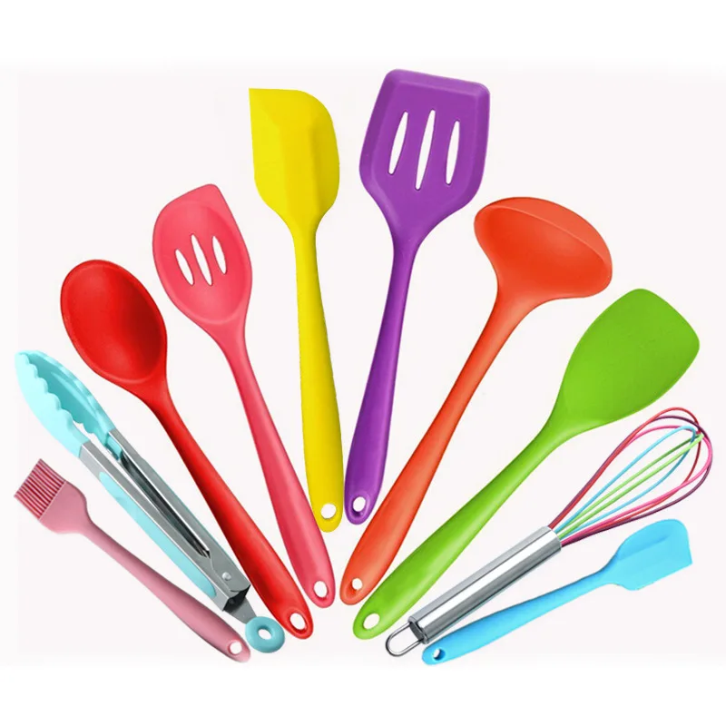 

10pcs/set Silicone Kitchen Utensils Stylish Baking Cooking Tools