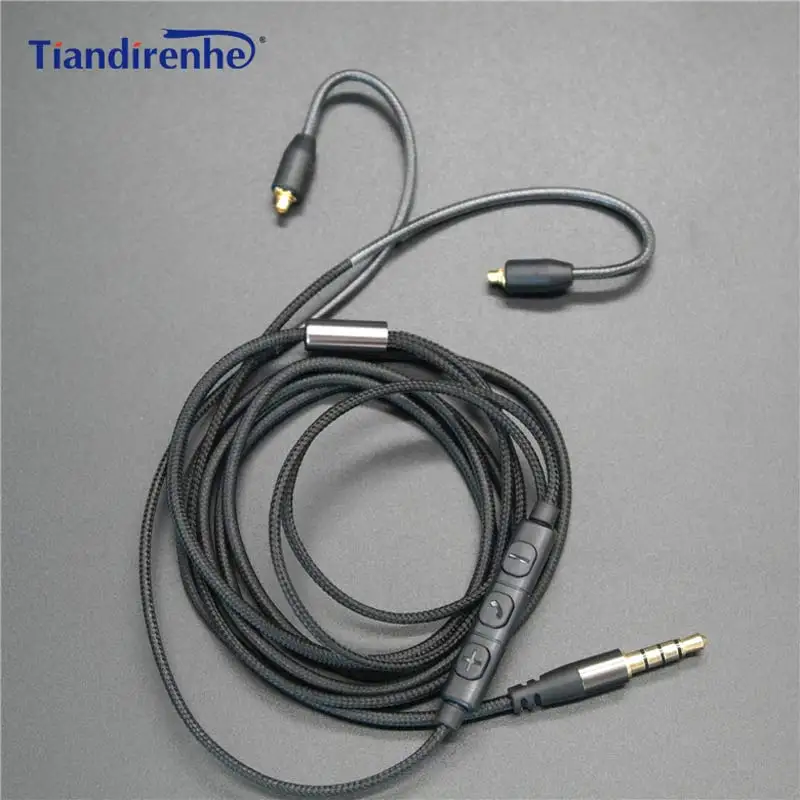 Обновленный кабель MMCX для наушников Shure SE215 SE425 SE535 SE846 провод iPhone 6 6s xiaomi Android