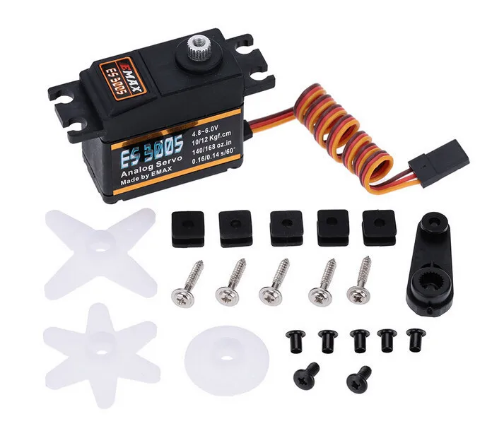 4set lot EMAX ES3005 Analog Metal Waterproof Servo with Gears 43g servo 13KG torque for font