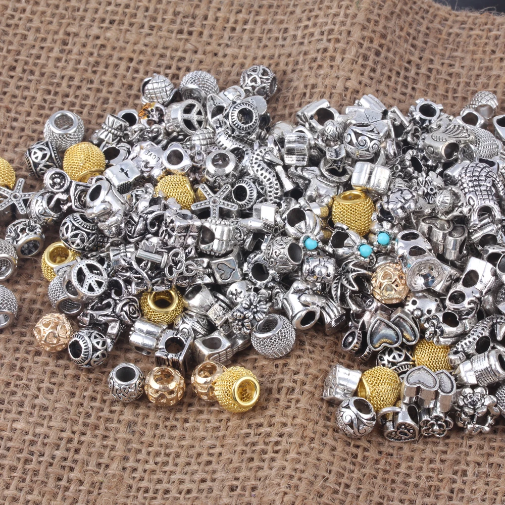 Αγορά Χάντρες Cheap Random Mixed Alloy Charms Beads Fit Pandora