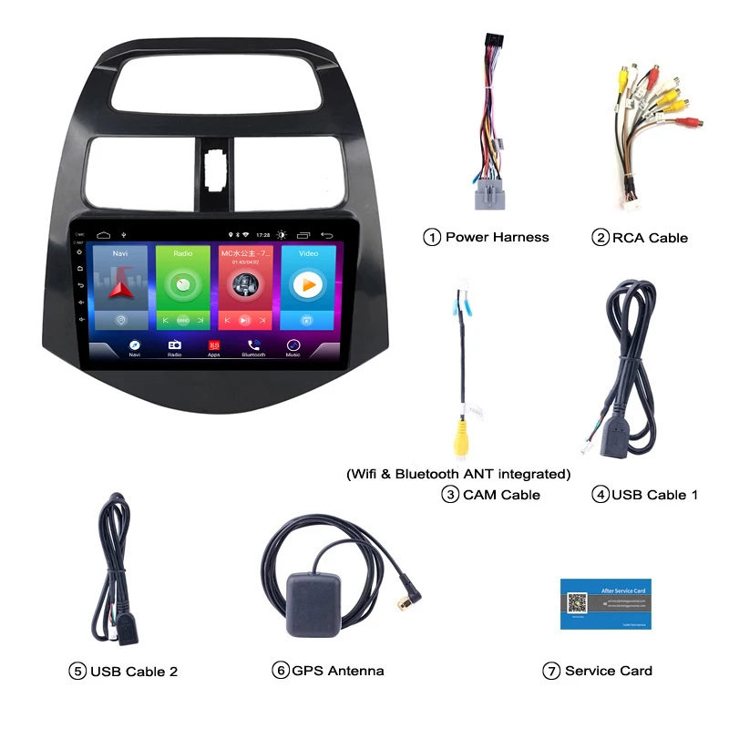 Discount Full Touch Screen Car Android 8.1 Radio Player For CHEVROLET Spark 10-14 DSP GPS Navigation Video Multimedia Built in Bluetooth 2
