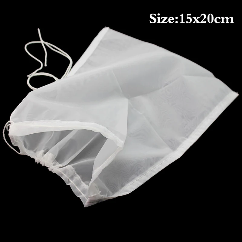 Screen size 0.0430m 15x20 см, кухонные аксессуары, практичная пищевая гайка, молоко, чай, фруктовый сок, кофе, вино, нейлоновая сетка, деформационная травяная жидкость, фильтр-мешок - Цвет: Screen size 0.0430m