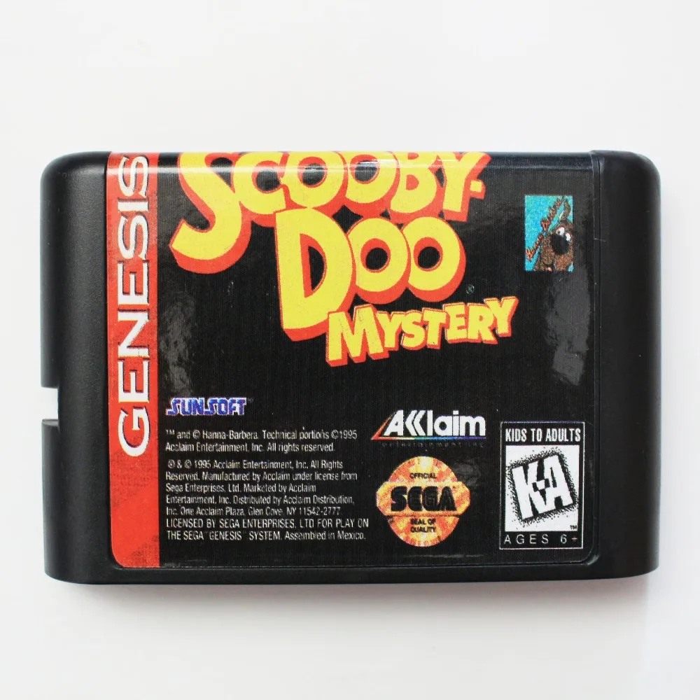 

Scooby Doo Mystery 16 Bit MD Game Card For Sega Mega Drive For Genesis