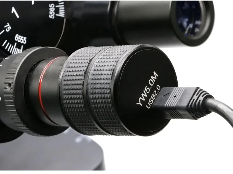 5MP USB камера микроскоп электронный цифровой окуляр стерео Биологический микроскоп с 0.5X уменьшением объектива калибровки слайды