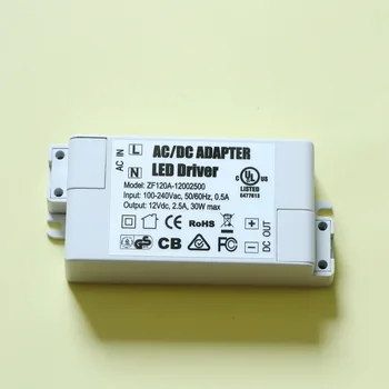 

400PCS/LOT DC12V2.5A 30W Mini Ultra-thin Compact size LED Drive power supply AC/DC Adapter