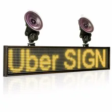 

12V P5MM SMD Led Sign Programmable Scrolling Message Yellow LED Display Board for Car Shop window advertising business +2 sucker