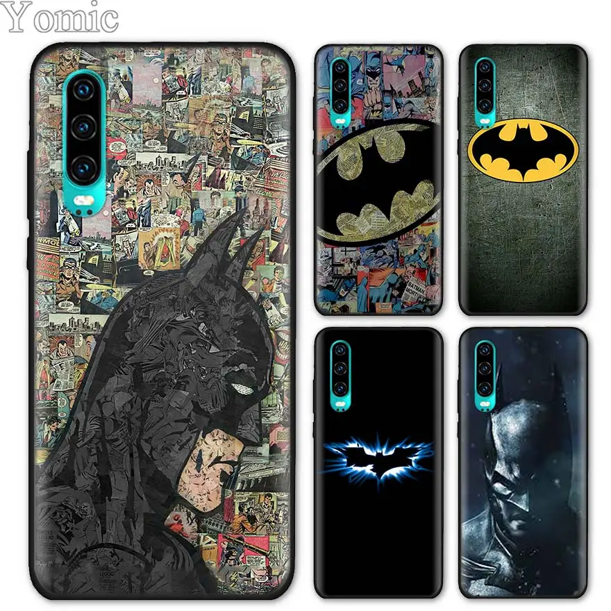 

Marvel Comics Batman Superhero Black Soft Case for Huawei P20 P30 Pro P9 P10 P20 P30 Lite P Smart Plus Mate 10 20 Lite Case Cove