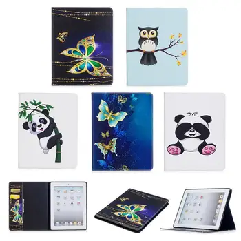 

Fashion Design PU Leather Magnetic Flip Stand drawing print butterfly panda Protective Cover Case For iPad MINI 12/3/ 7.9inch