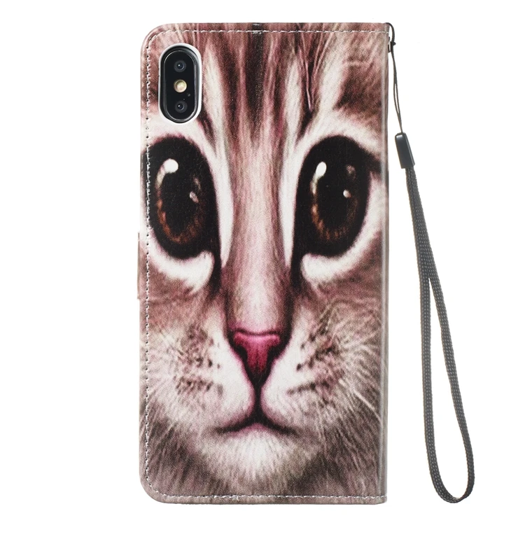 Чехол-книжка с откидной крышкой для Coque iPhone 6S, кожаный чехол-кошелек с милым котом для телефона для iPhone 6S 6 7 8 Plus X XS 11 Pro Max XR 5 5S SE чехол