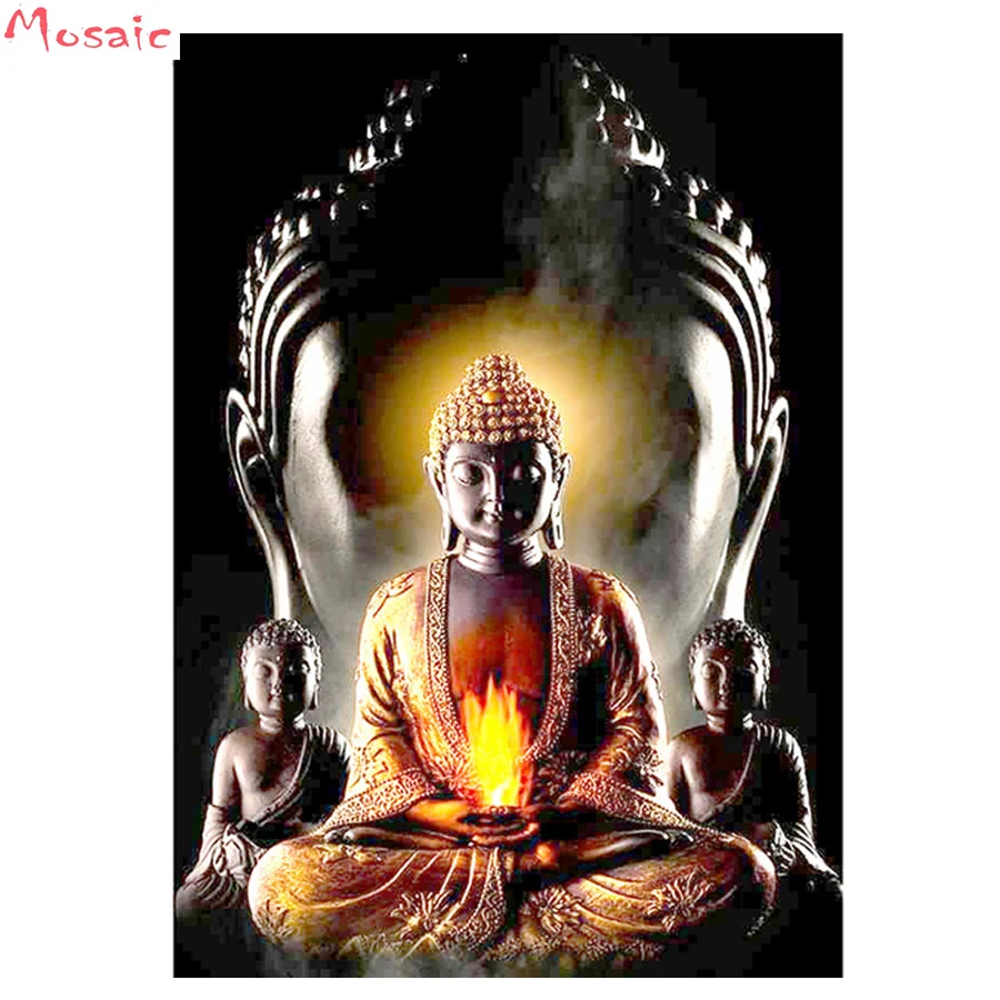 

30x40cm Full 5D Diy Daimond Painting buddha 3d Diamond mosaic Full square Rhinestones Diamant Painting Embroidery"Buddha statue"