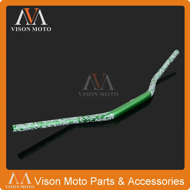 1 1/8 жир бар 28 мм Зеленый руль ручка для KX65 KX85 KX125 KX250 KX500 KX250F KX450F KLX450R KLX150 KLX250