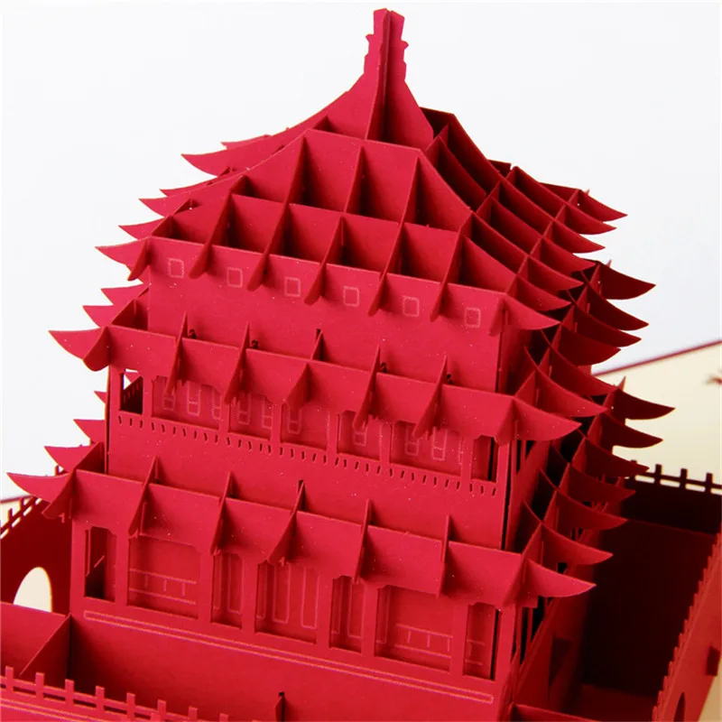 Винтажные 3D лазерные выскакивающие бумажные открытки ручной работы на заказ с