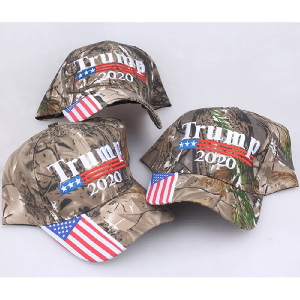 Хит, мужская и женская камуфляжная бейсбольная Кепка Козырек Trump MAGA Camo головной убор с вышивкой Keep Make America Great Again Кепка