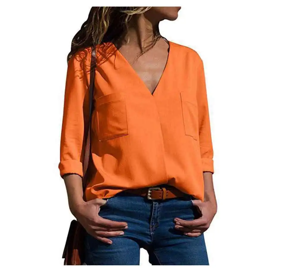 Women Summer Blouses Long Sleeve Shirt Chiffon Blouse Shirt Casual Tops Blusas Femininas Plus Size 2019 Fashion Ladies (9)
