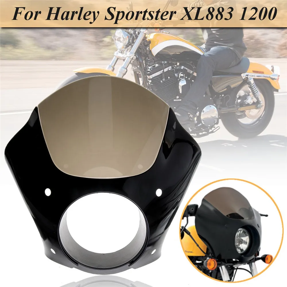 

Front Headlight Fairing W/Trigger Lock Mounting Kit For 1200 883 Iron 883 XL883N Gauntlet Headlight Fairing W Kit