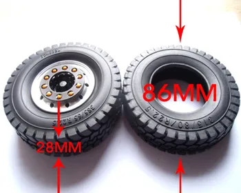 

2pcs tamiya actros truck rubber tires/tyre for 1/14th scale rc trailer scania R620 56323 R470 beenz 1851 MAN tgx king tractor