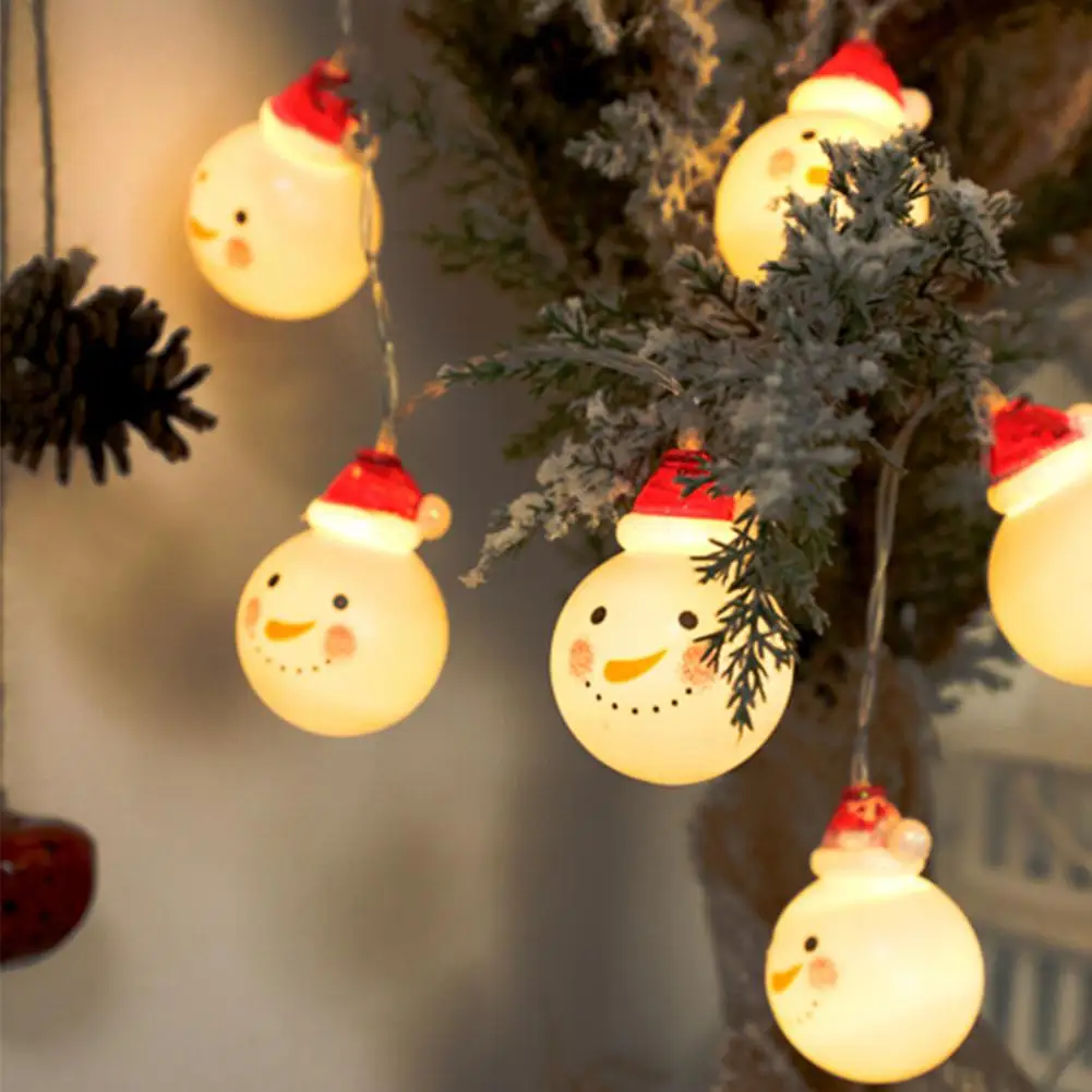 Lumi вечерние 3 м светодиодный очаровательный Рождественский Снеговик гирлянда свет ночник для дома сад вечерние Новогоднее украшение