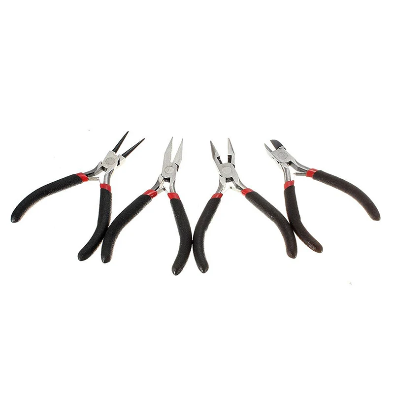 

Set of 4 Jewelry Pliers, Mixed Crimping Cutting Pliers flat Round DIY Creation