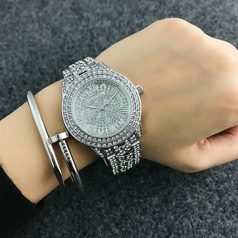 Лучший бренд Contena Роскошные Montre часы Femme Модные Дамские женские Стразы полный логотип часы кварцевые Mujer Кристалл Relojes - Цвет: h