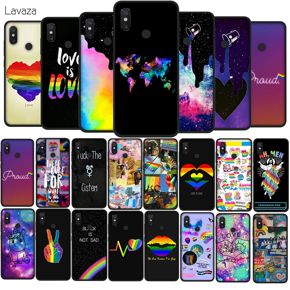 

Lavaza Love Is Love LGBT Rainbow Heart Soft TPU Case for Xiaomi Redmi Note 5 6 7 Pro for Redmi 5A 6A S2 5 Plus Silicone Cover