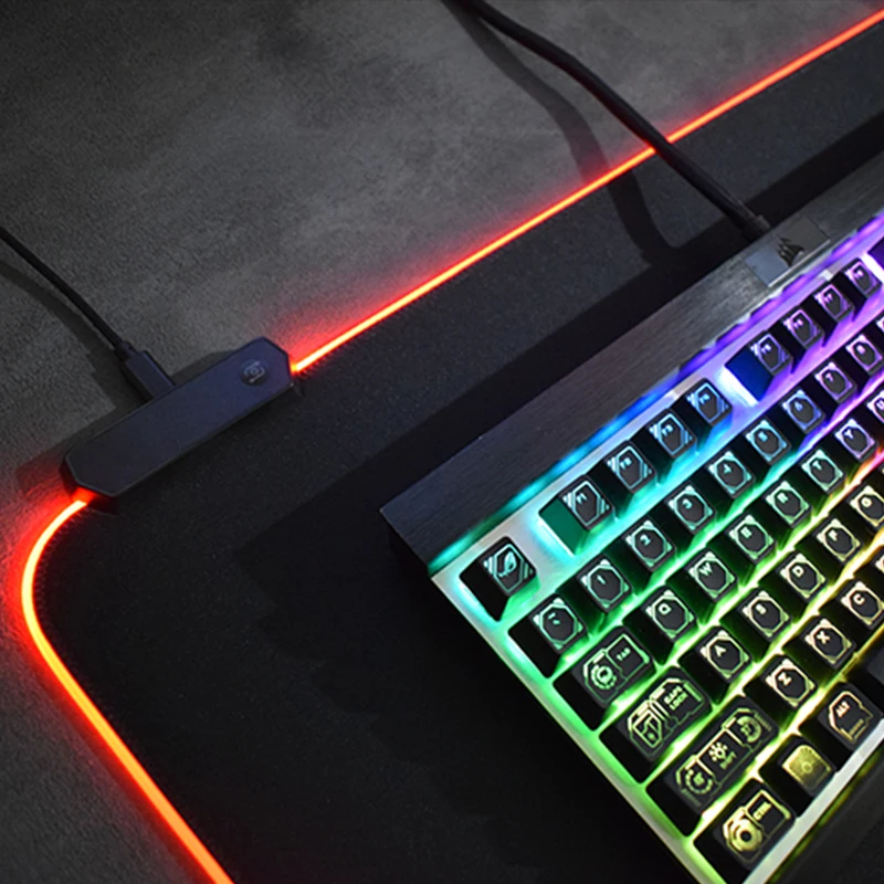 Очень большой коврик для мыши 790*300*4 мм 7 цветов RGB игр нескользящий натуральный