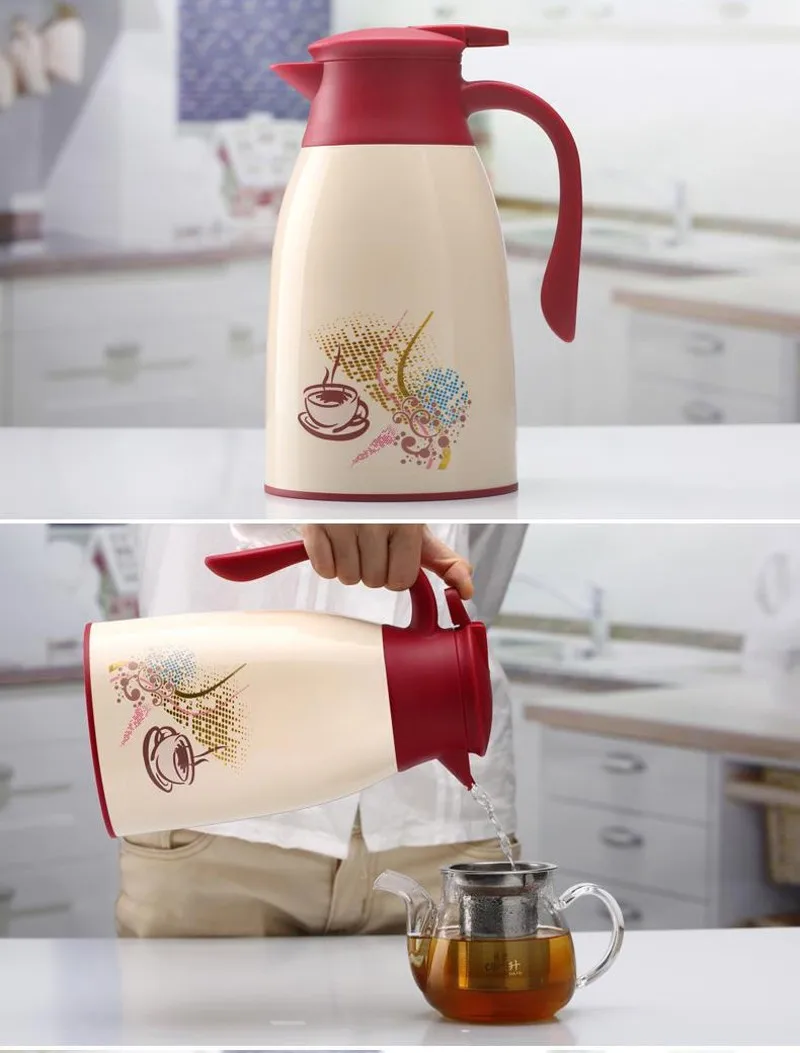 Household Office 1.3L1.6L Vacuum Thermos Pot Coffee Insulated Carafe Hot Water  Kettle Thermos Flask Bottles Free Shipping17