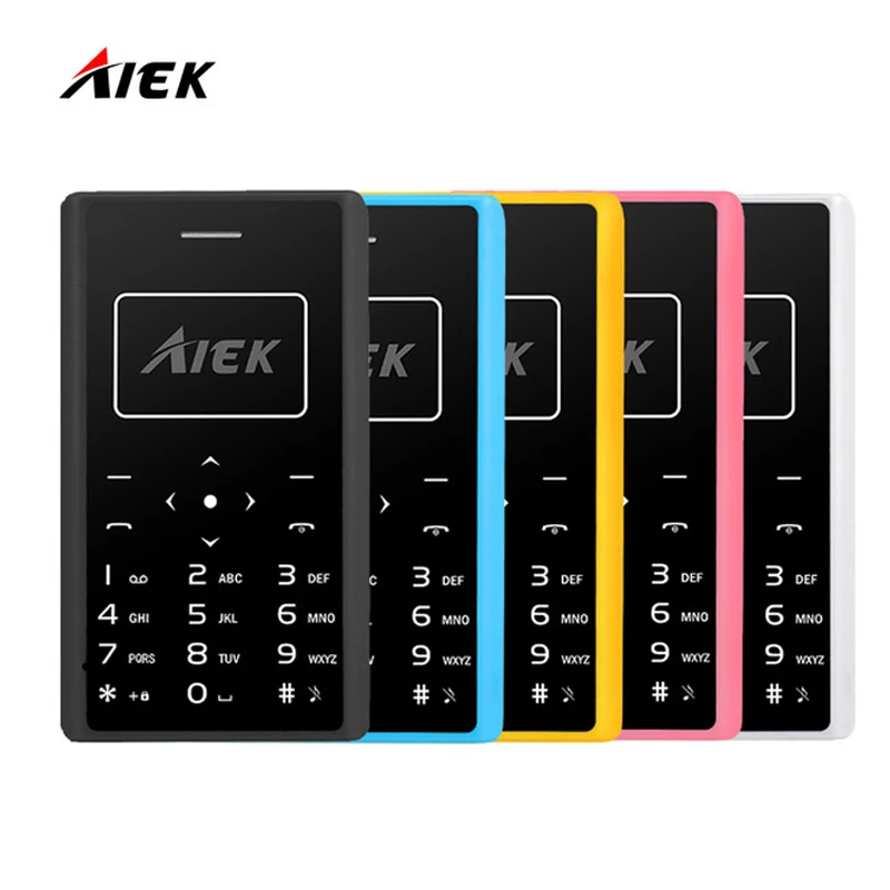 Original Card Phone AIEK AEKU X7 Cell Phone Mini phone Mobile Phone Low Radiation FM Radio