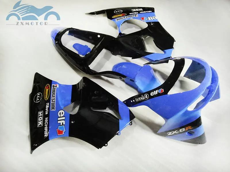 Комплект обтекателей для мотоцикла KAWASAKI Ninja ZX6R 1998 1999 спортивных из АБС-пластика ZX