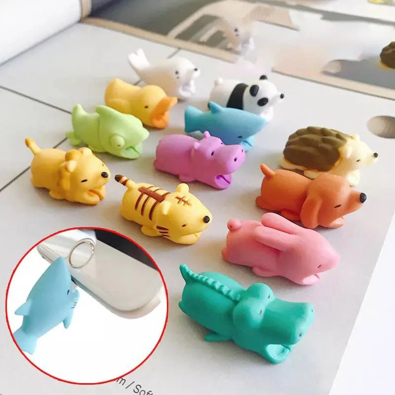 

Cable animal Bite Animal Style Data Cable Protection sleeve cartoon cute anti-break protector usb Cable Winder For iPhone Nov21