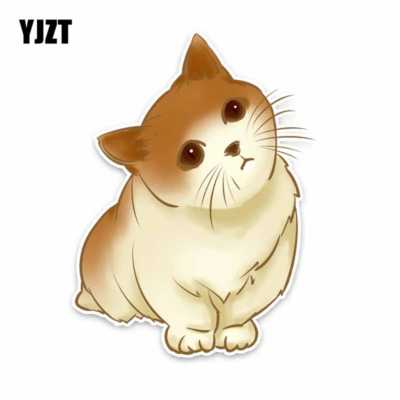 

YJZT 10.9CM*15CM Cute Cat PVC High Quality Car Sticker Decal Graphic 5-1239