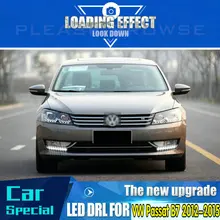 1 пара левый и правый светодиодный DRL Габаритные огни LED противотуманные лампы для VW Passat B7 2012 2013