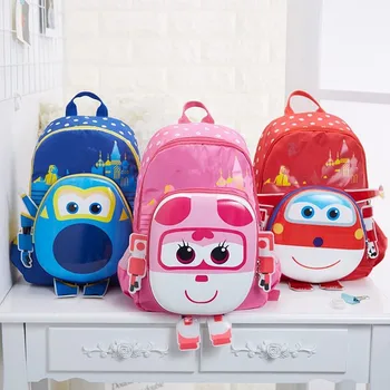 

Anime Super Wings schoolbag Model Mini Planes toy Transformation Airplane Robot Action Figures superwings toys for kids 33CM