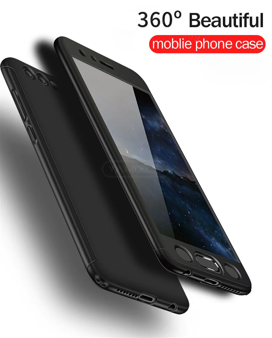 YAMIZOO Case For Huawei Honor 9 8 Lite 360 Full Cover Hard Capa Phone Case For Huawei Honor 9 8 Lite Protective Glass Case Cover (1)