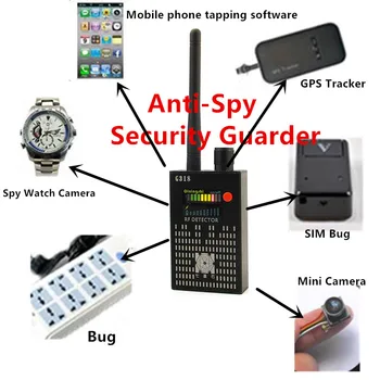 무선 신호 감지기, 무선 전파, WiFi 버그 탐지기, 카메라 전체 범위 RF 감지기, G318, 최고의 1MHz-8000MHz
