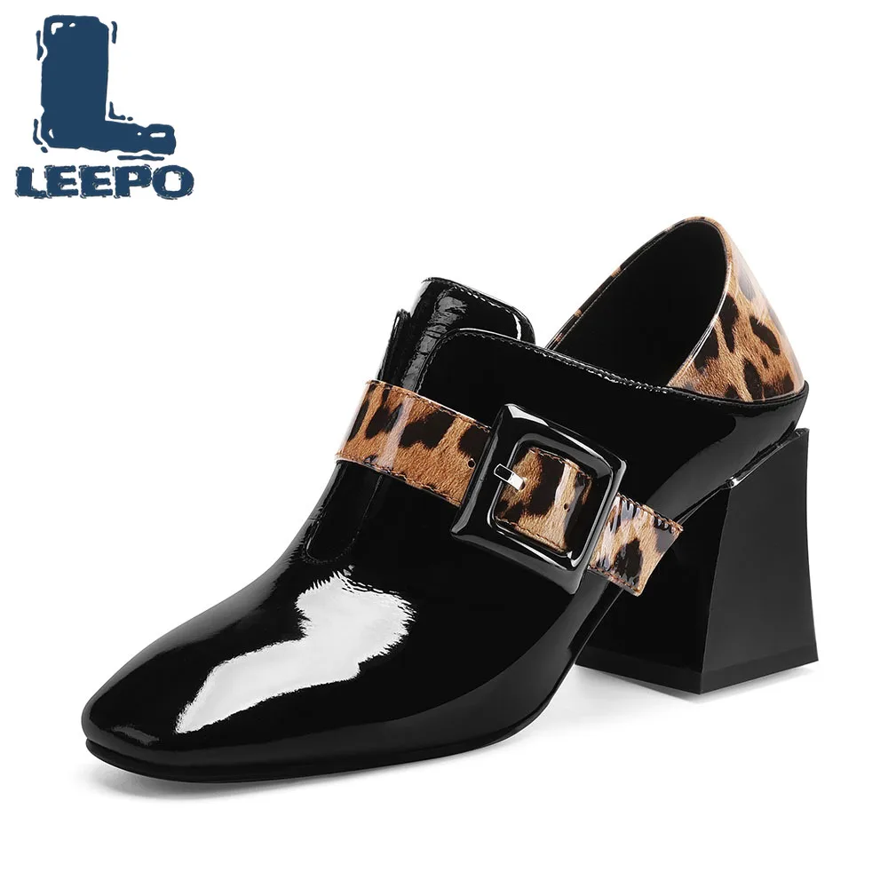 Grande Luxe Chaussures Léopard Pompes De Talons Compensées Semelles 453ARjL